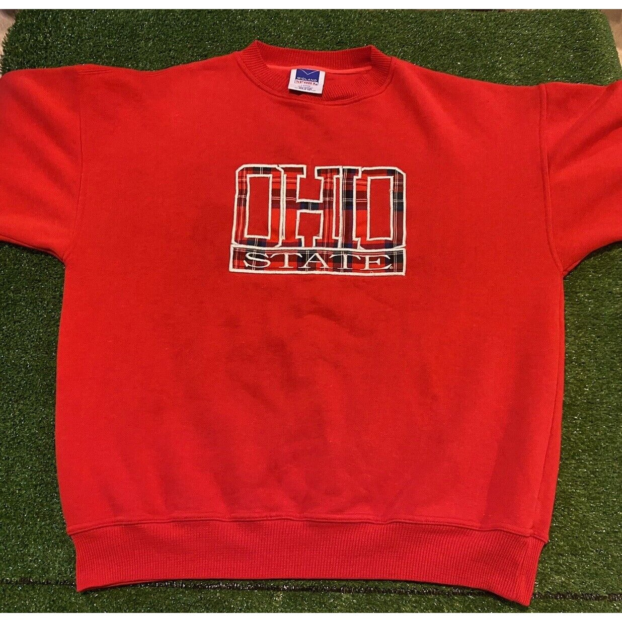 Vintage Ohio State Buckeyes sweatshirt large crewneck OSU adult red football 90s