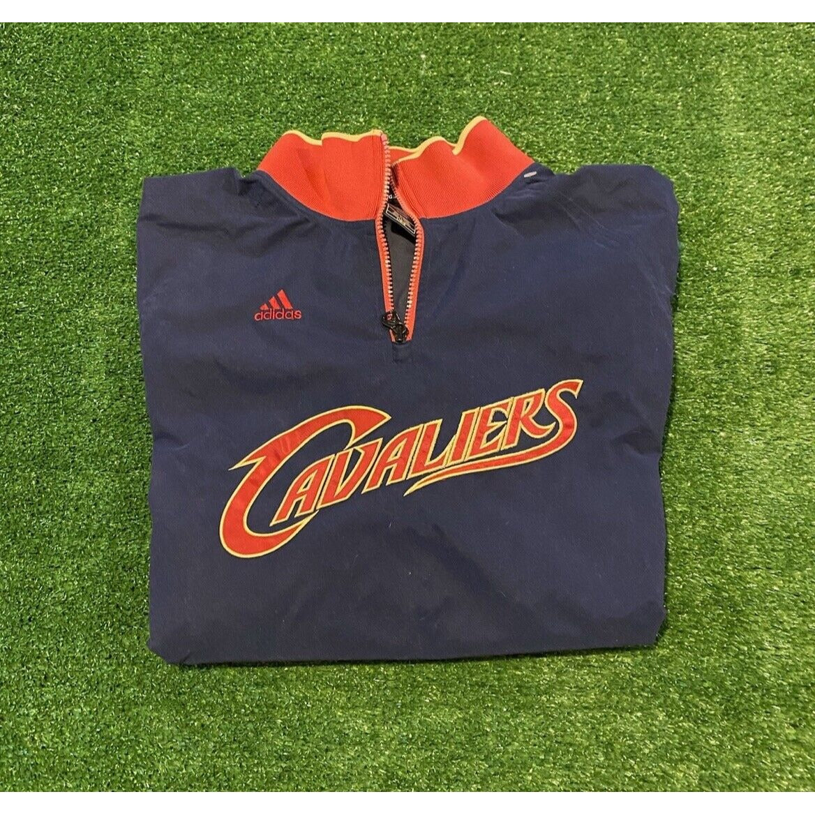 Cleveland Cavs jacket extra large adidas blue mens 1/4 zip retro Y2K adult