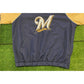 Y2K Milwaukee Brewers pullover XL jacket coat mens MLB Retro baseball