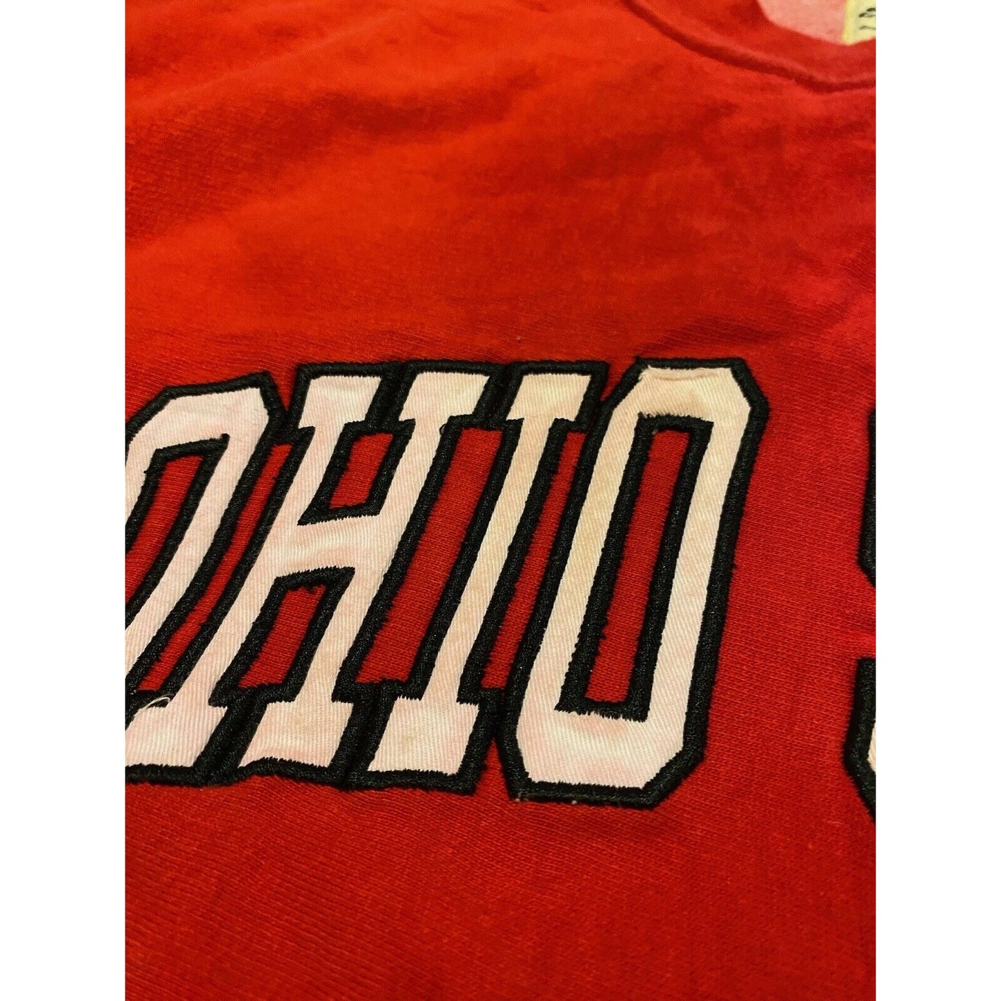 Vintage Steve and Barry's Ohio State Buckeyes spell out arch crewneck red XL