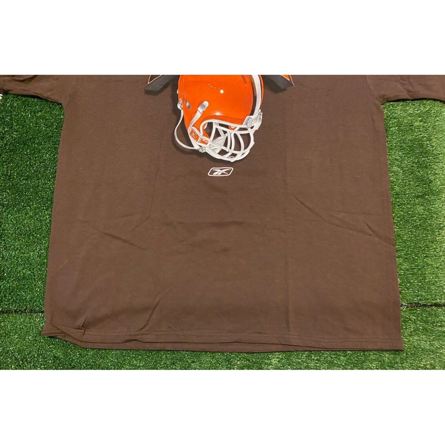 Vintage Cleveland Browns shirt extra large new brown Reebok mens orange Y2K