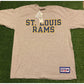 Vintage Champion Pro Line St. Louis Rams spell out t-shirt Large 90s dead stock