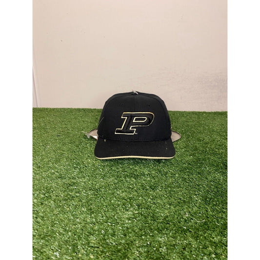 Vintage Purdue Boilermakers hat cap snap back new black New Era mens football