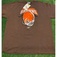 Vintage Cleveland Browns shirt extra large new brown Reebok mens orange Y2K