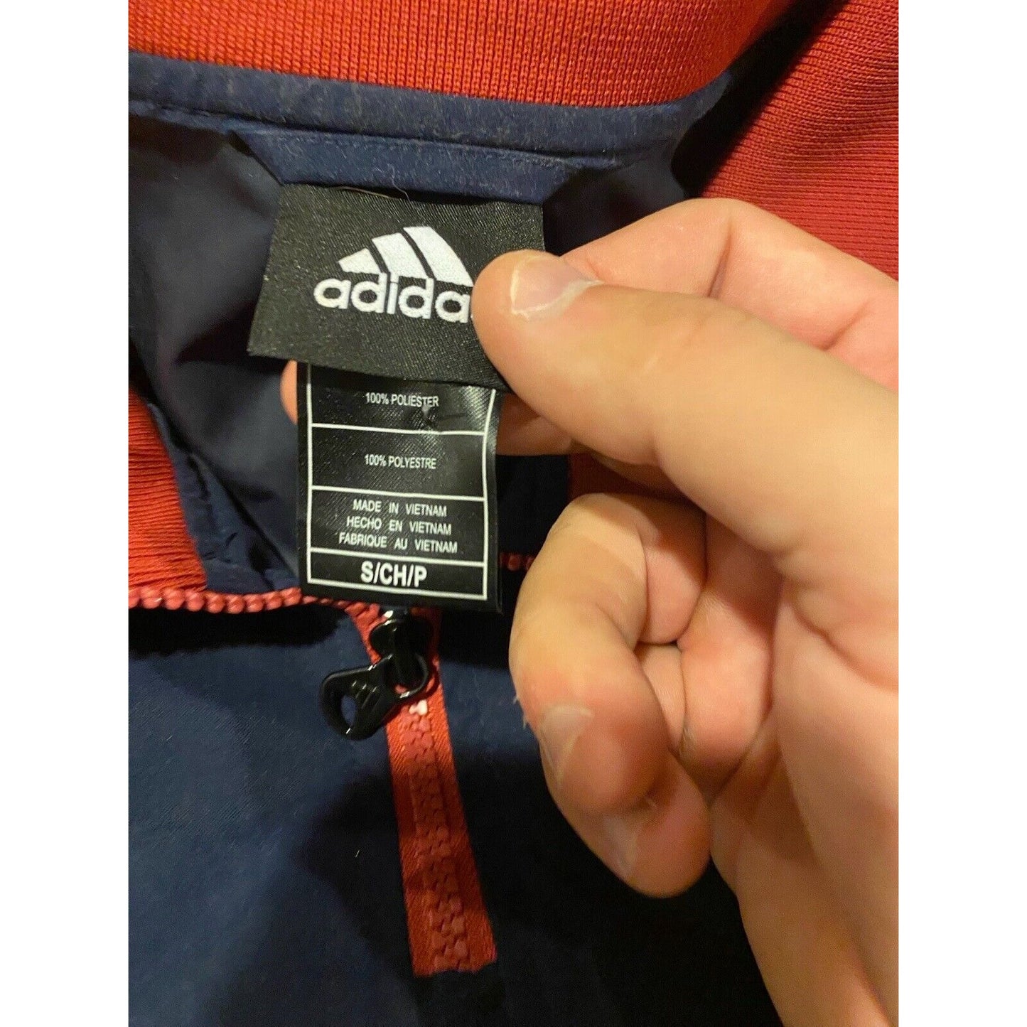 Retro Y2K Adidas Cleveland Cavaliers script 1/4 zip pull over jacket coat