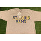 Vintage Champion Pro Line St. Louis Rams spell out t-shirt Large 90s dead stock