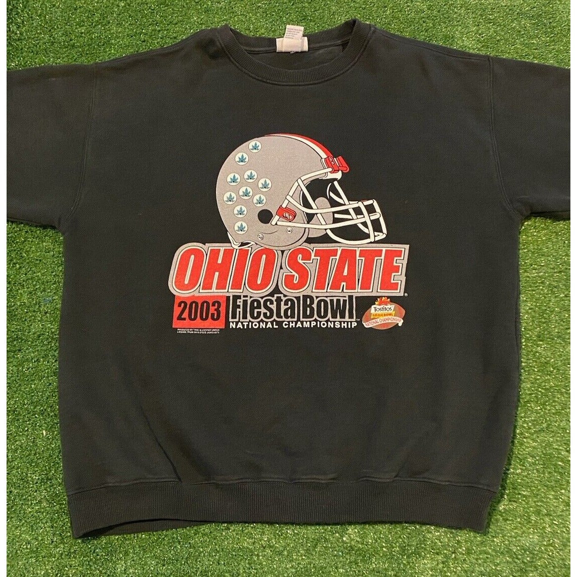 Vintage Ohio State Buckeyes sweatshirt mens large crew neck black football OSU