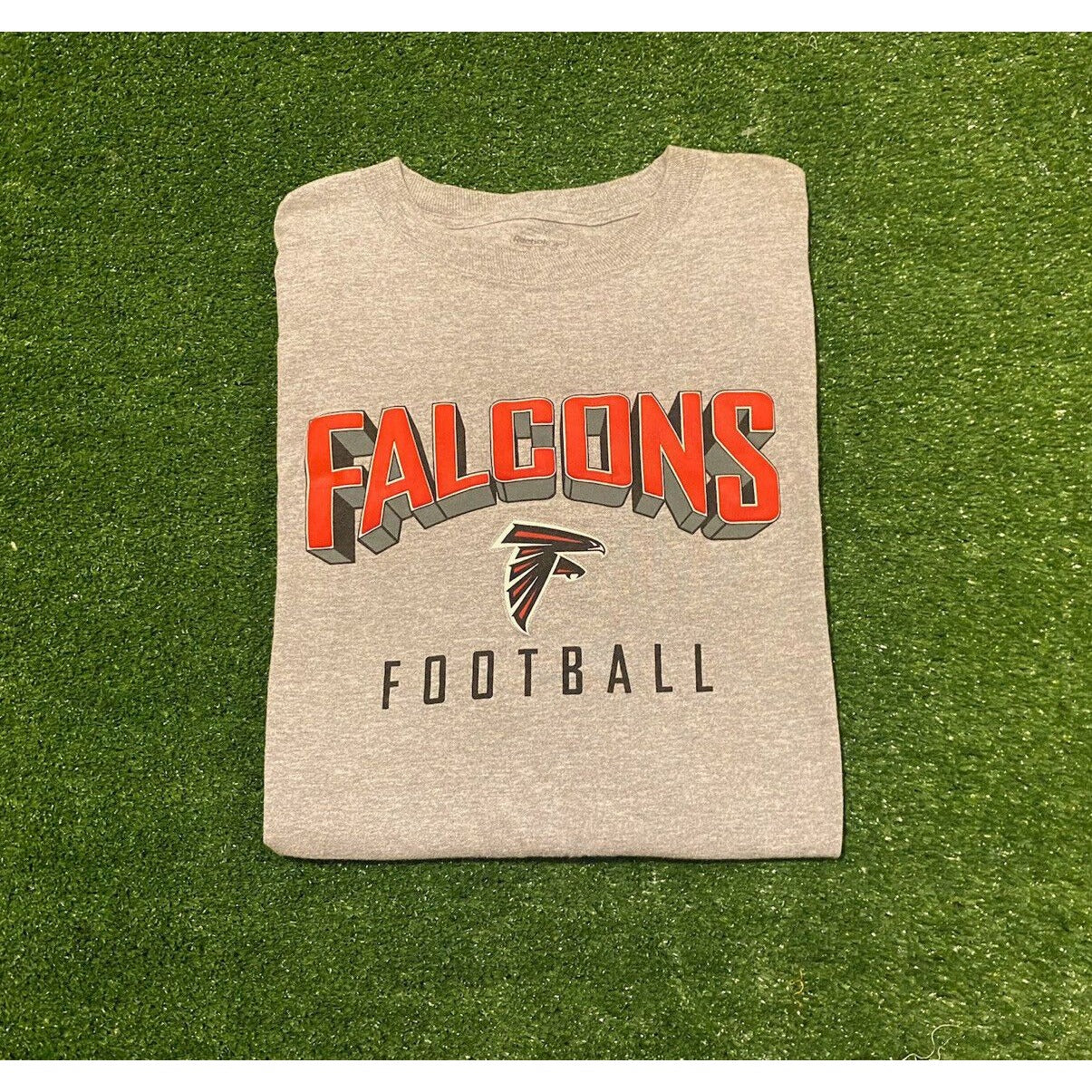 Retro Y2K Reebok Atlanta Falcons arch spell out shadow t-shirt XL NFL football