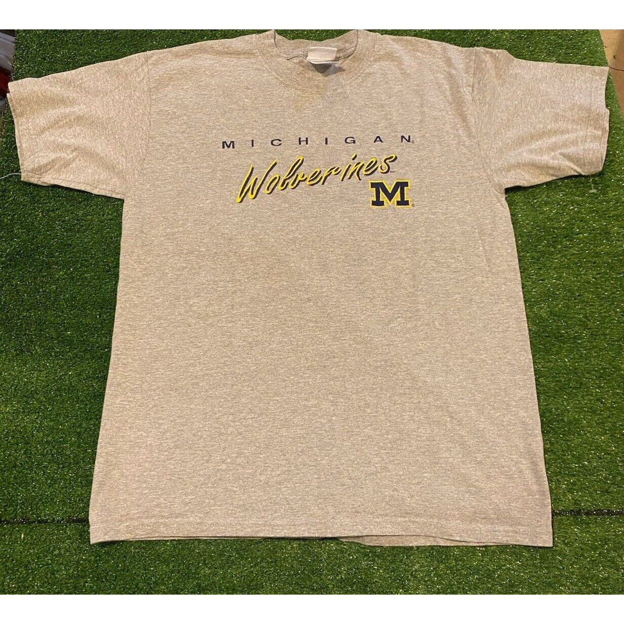 Vintage Michigan Wolverines shirt mens large gray 90s Team Edition football H