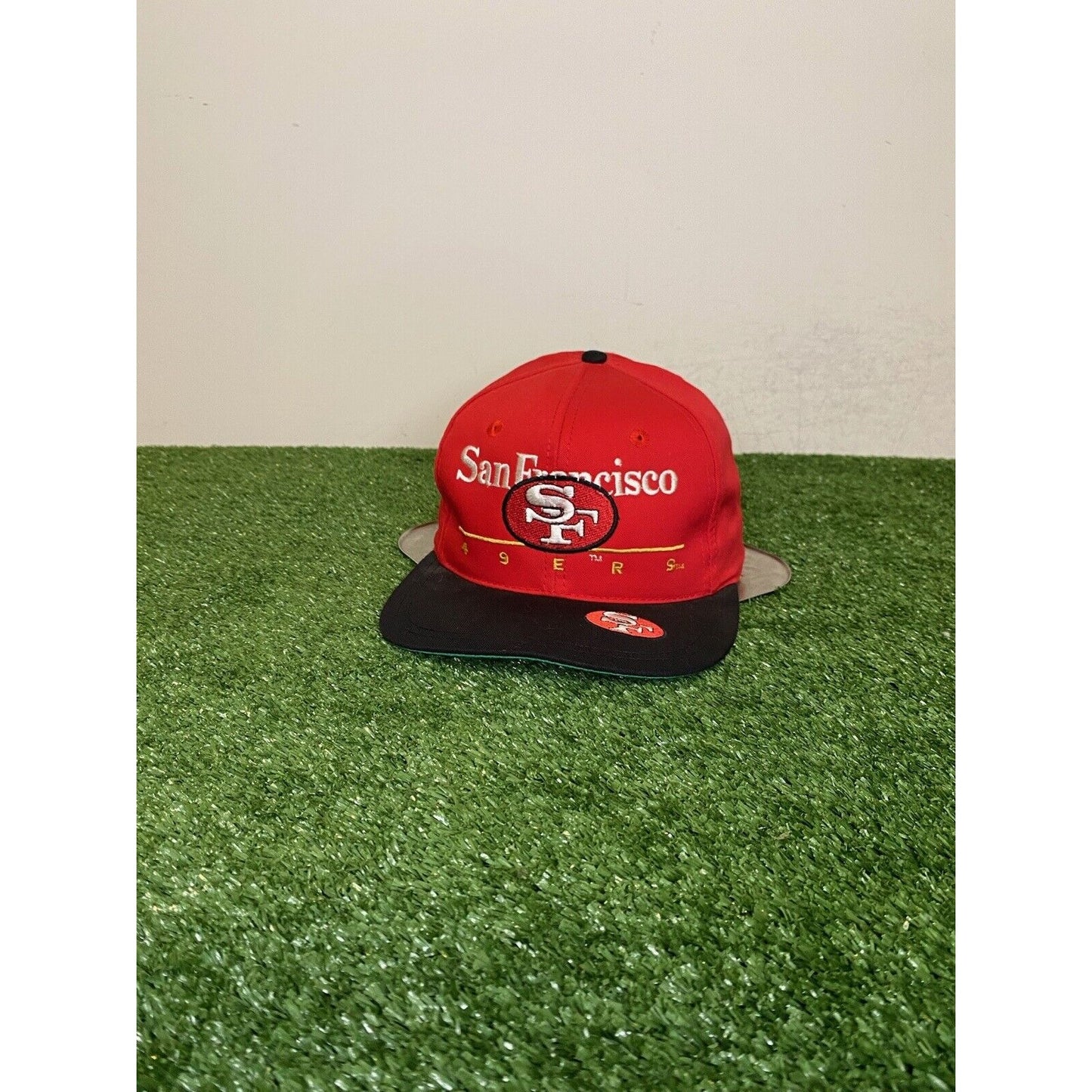 Vintage Eastport San Francisco 49ers split bar snapback hat red jerry rice 90s