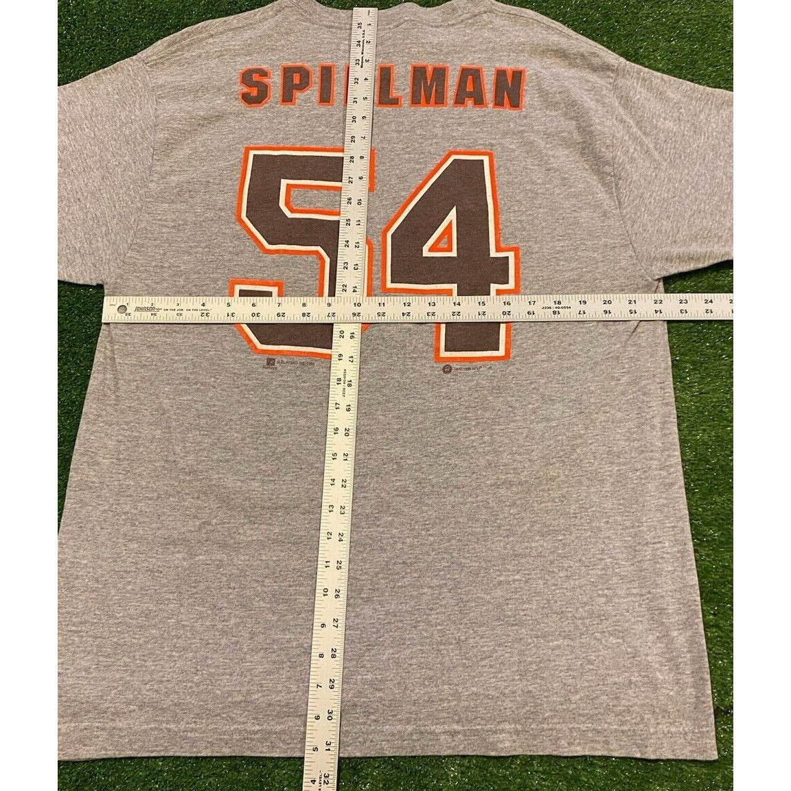 Vintage Cleveland Browns tshirt extra large Chris Spielman gray 90s adult mens