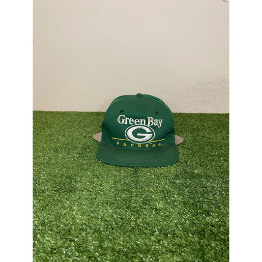 Vintage Eastport 1990s Green Bay Packers split bar snapback hat NFL retro green