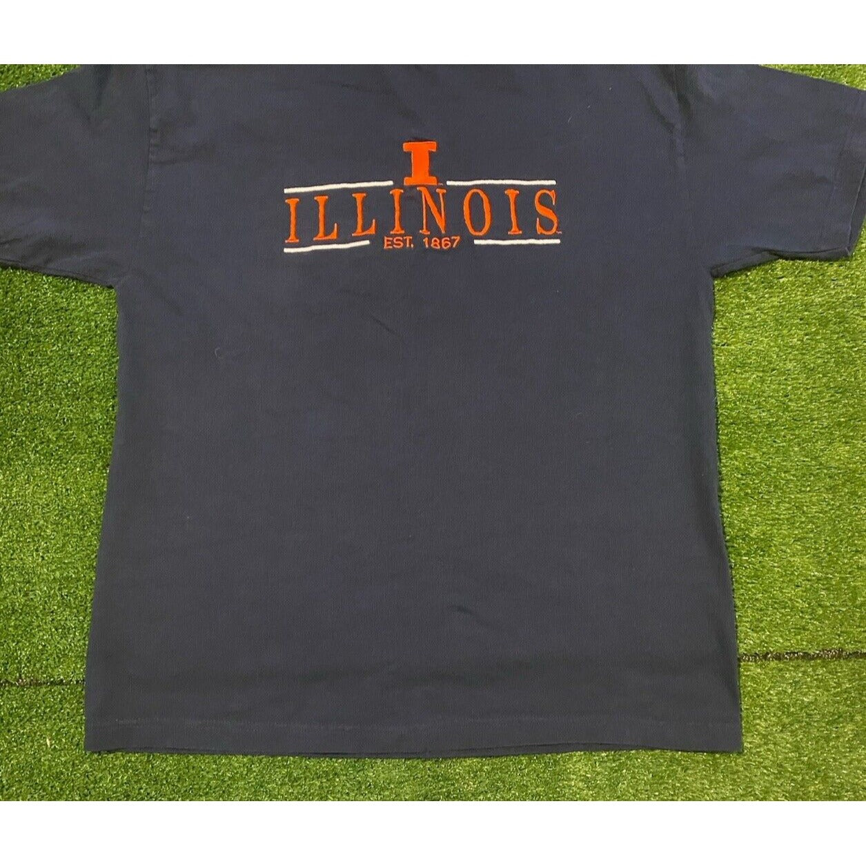 Vintage Illinois Fighting Illini shirt mens extra large embroidered 90s blue