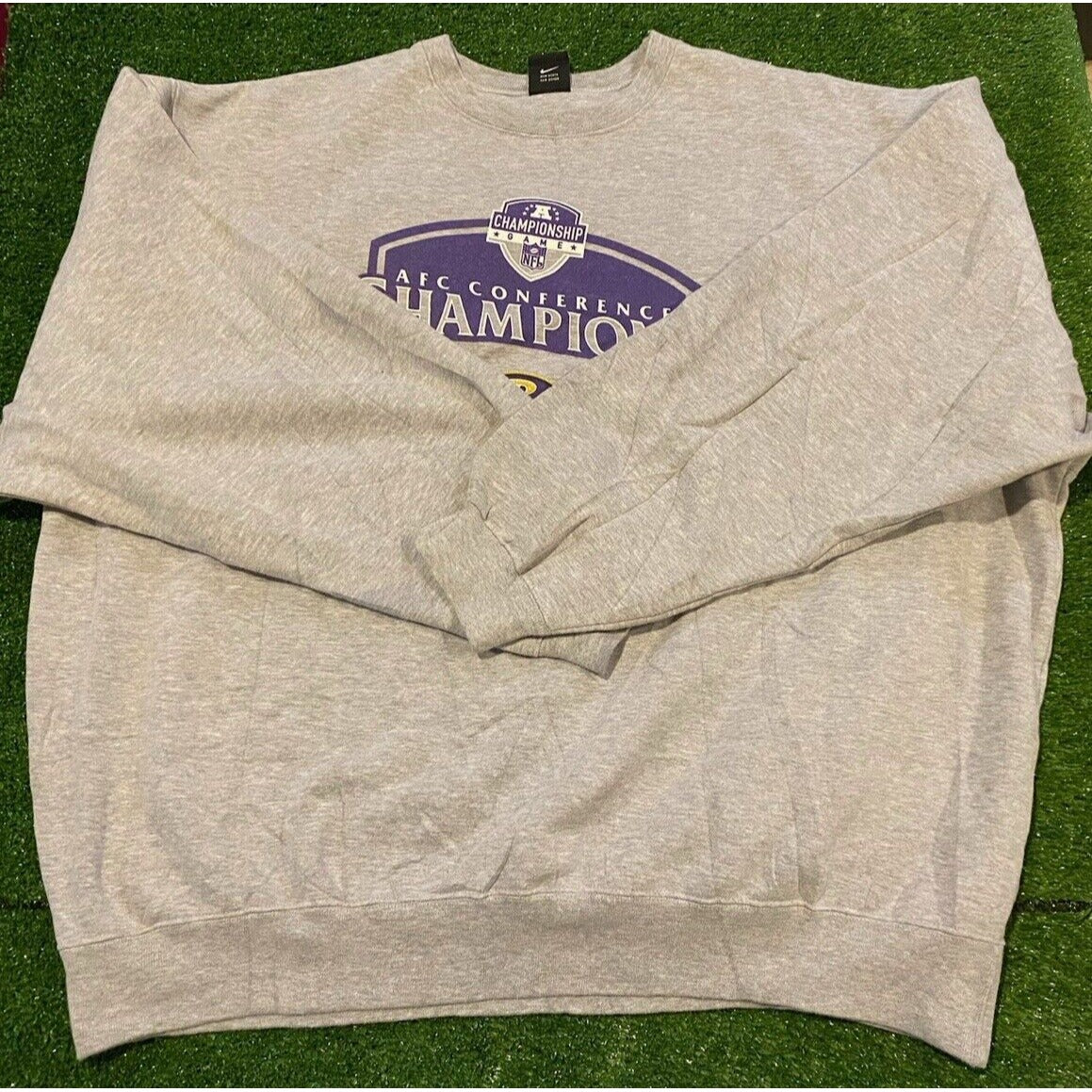 Vintage Baltimore Ravens sweatshirt XXL crew neck Nike gray mens super bowl