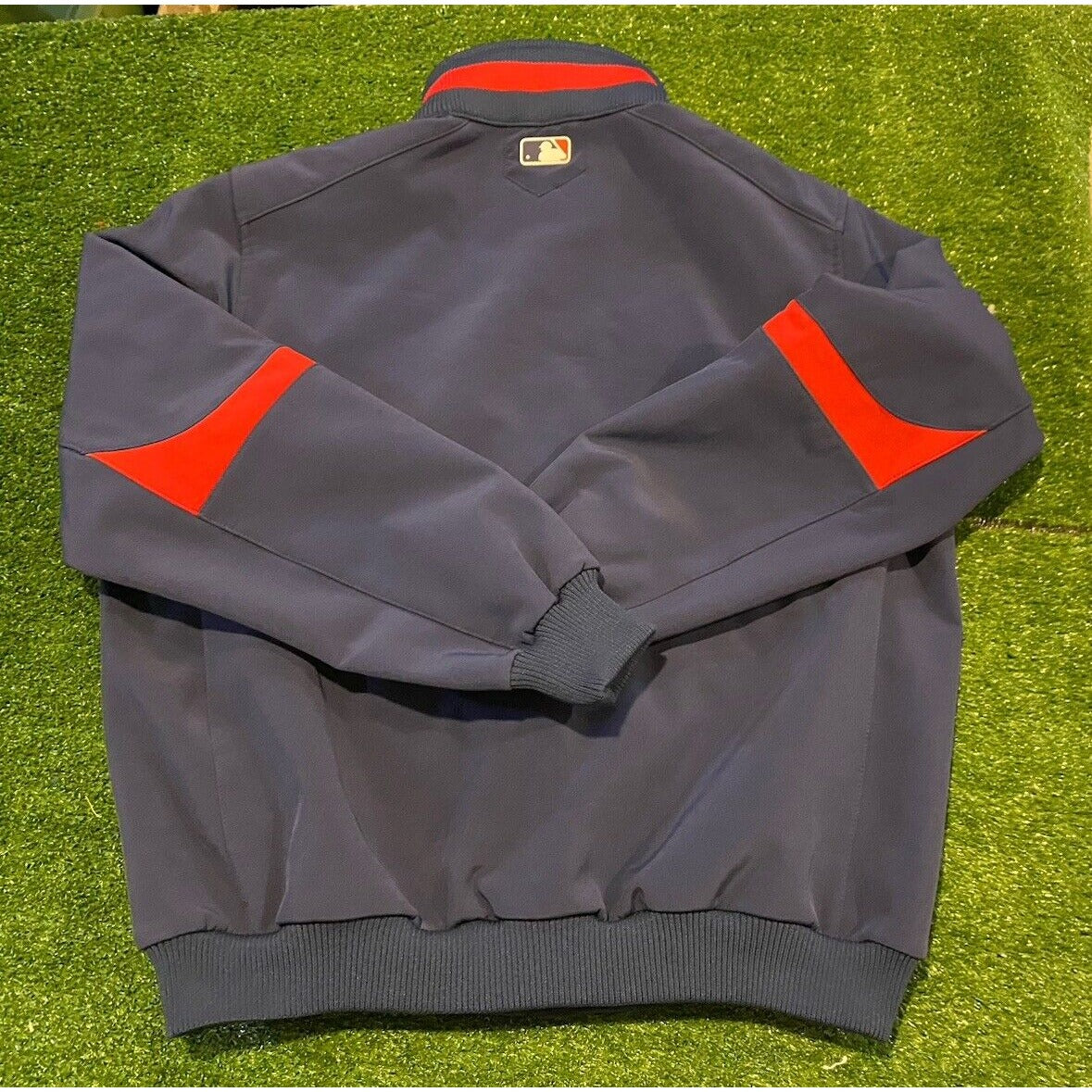 Cleveland Indians Jacket mens medium blue red full zip stretch insulated Y2K