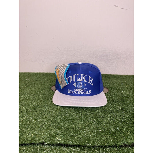 Vintage Duke Blue Devils hat can snap back blue silver basketball 1990s mens