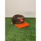 Vintage Cleveland Browns hat cap snap back orange brown East port split bar mens