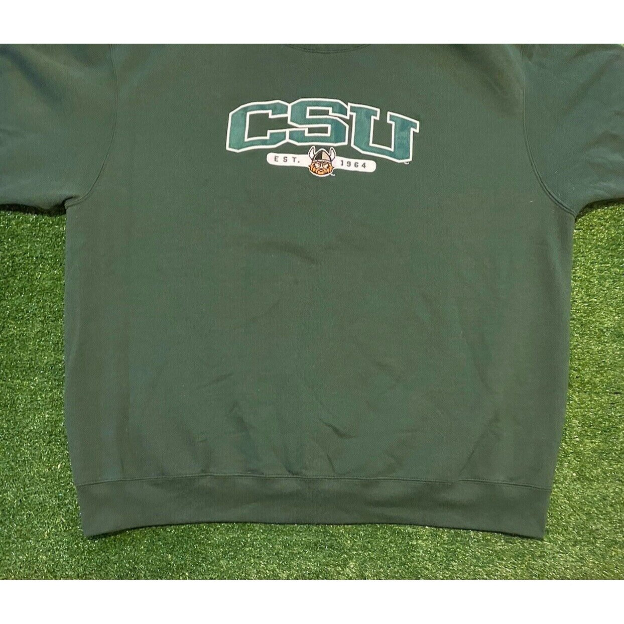 Vintage Cleveland State Vikings sweatshirt mens extra large green Champion 10