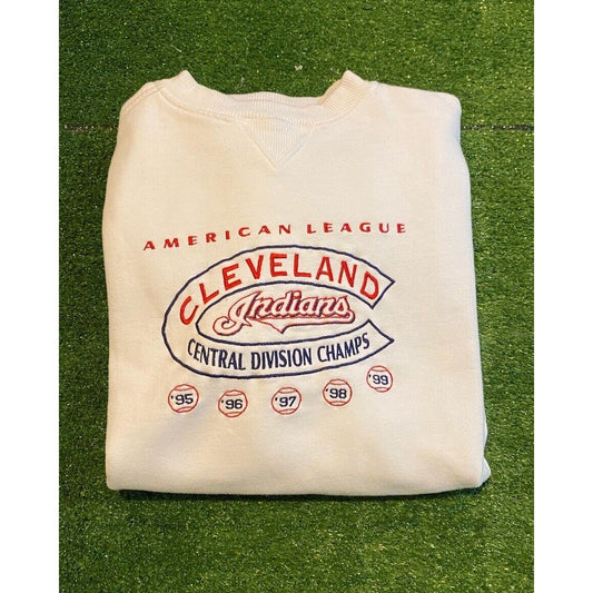 Vintage Cleveland Indians sweatshirt mens extra large white red baseball mlb rk