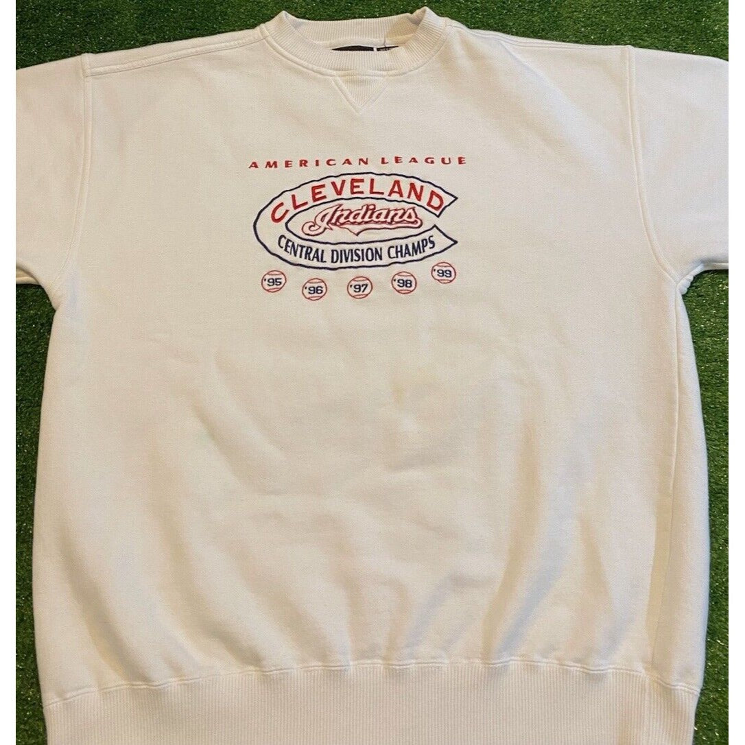 Vintage Cleveland Indians sweatshirt mens extra large white red baseball mlb rk