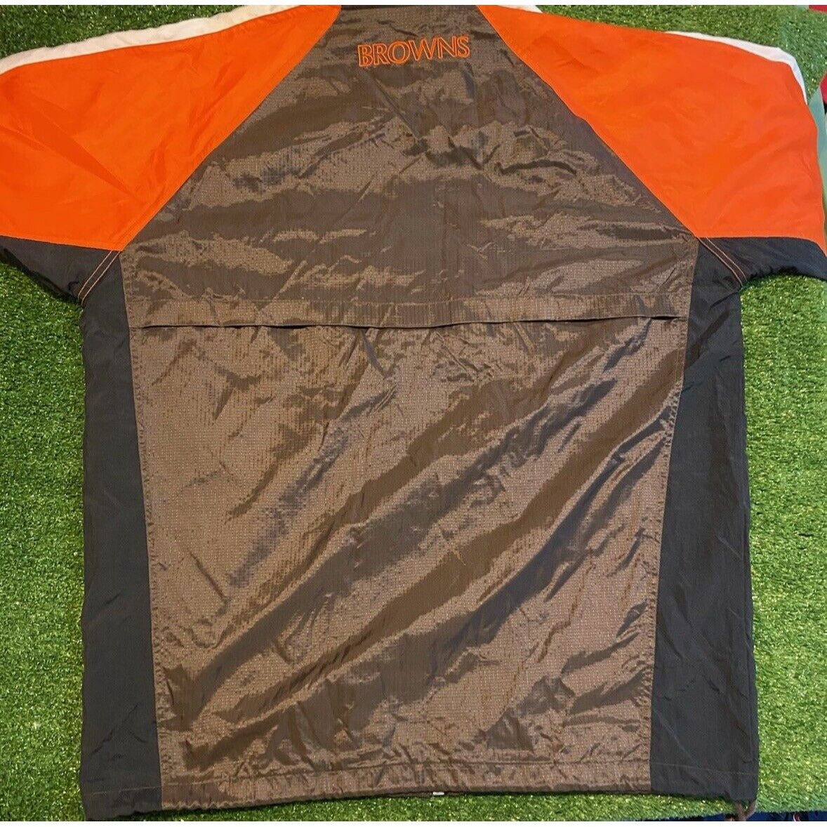 Vintage Cleveland Browns jacket mens XL orange brown starter lightweight 90s RK