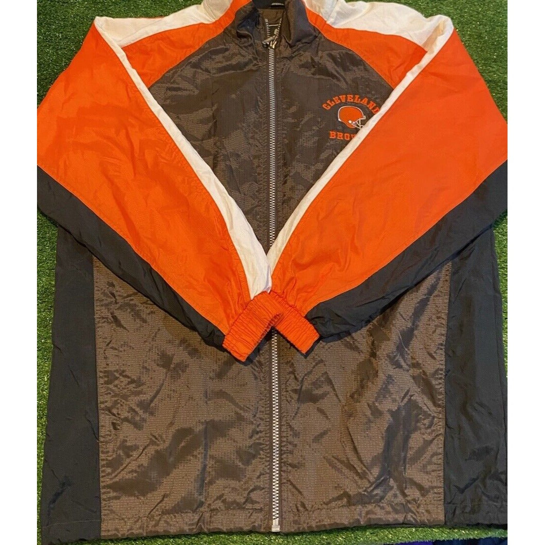 Vintage Cleveland Browns jacket mens XL orange brown starter lightweight 90s RK