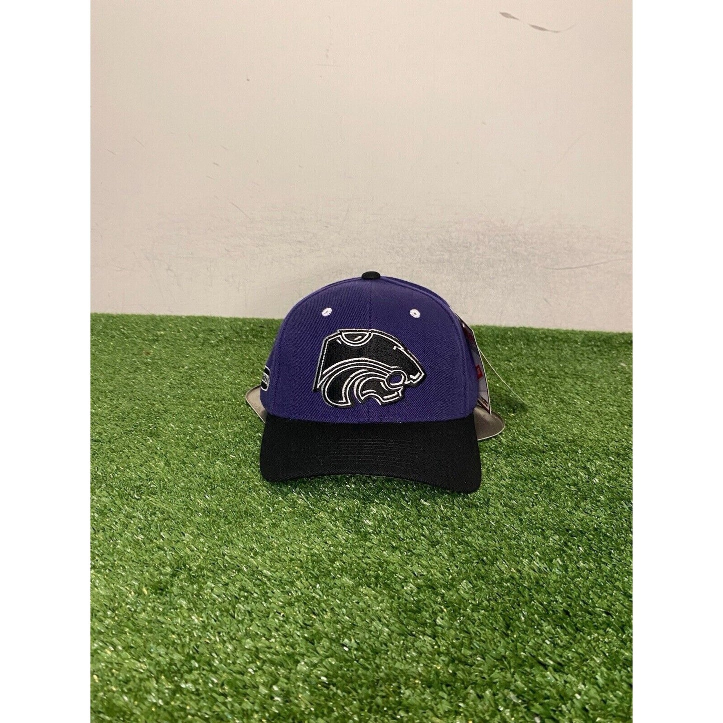 Vintage Kansas State Wildcats hat cap snap back purple black football Zephyr men