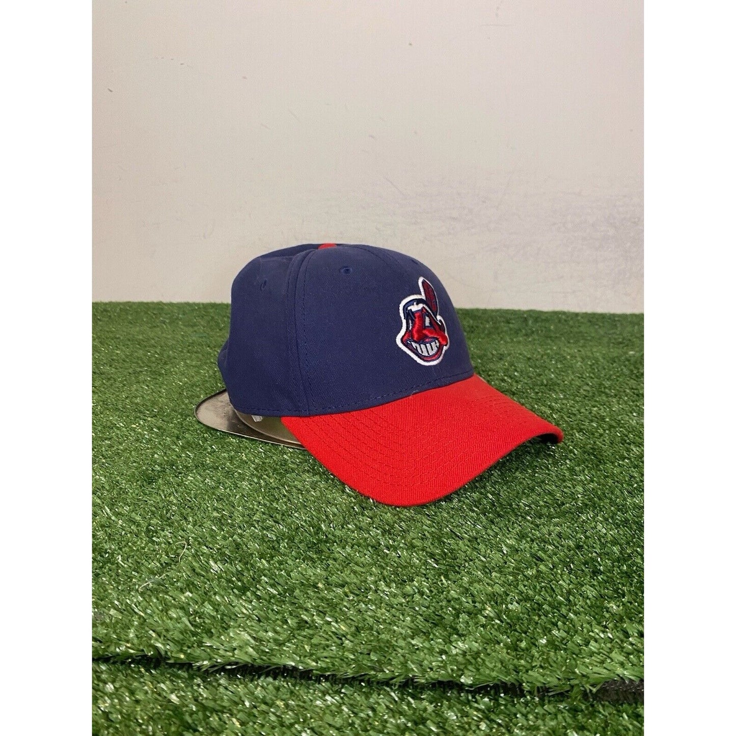 Cleveland Indians hat cap strap back Chief wahoo new era blue red mens unisex