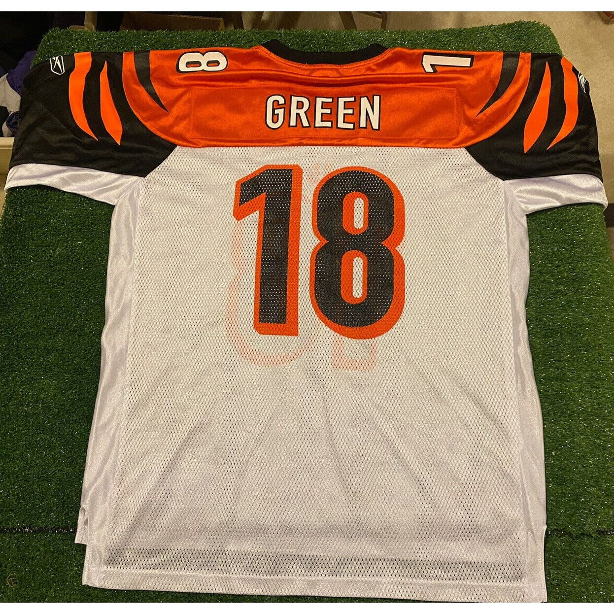 Retro Reebok NFL Equipment Cincinnati Bengals AJ Green #18 away jersey XL