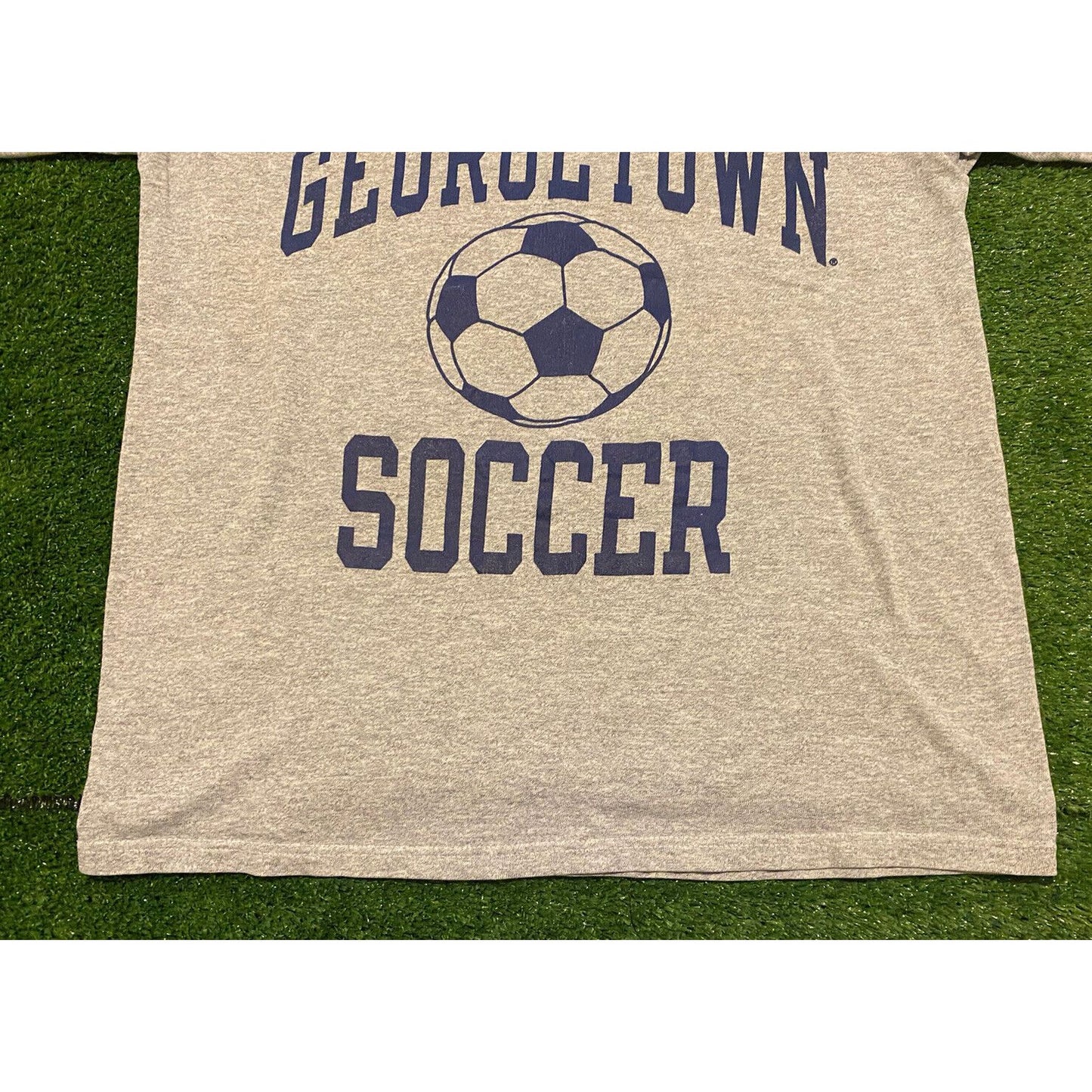 Vintage Georgetown Hoyas tshirt medium Champion gray 90s soccer mens adult