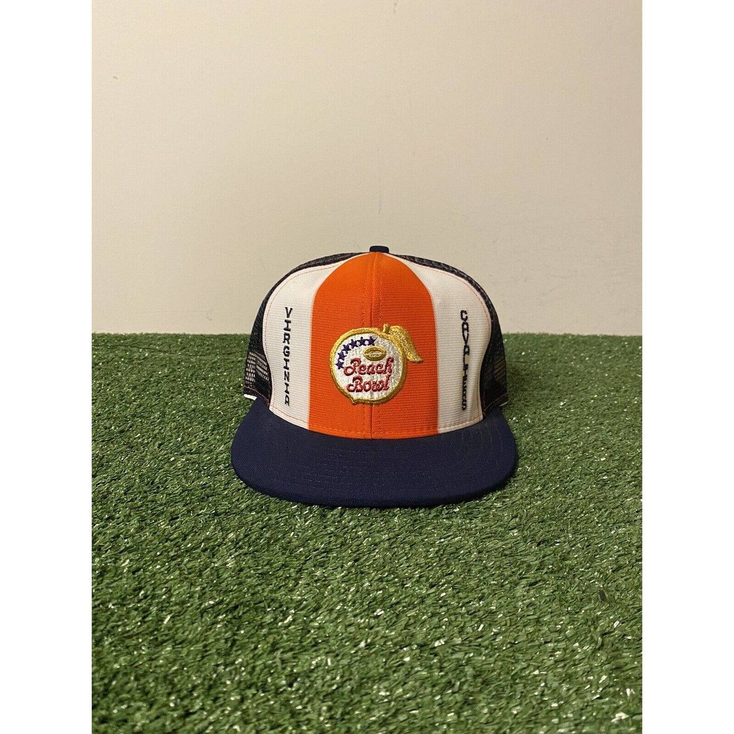 Vintage AJD Lucky Stripes Virginia Cavaliers Football Peach Bowl snapback hat