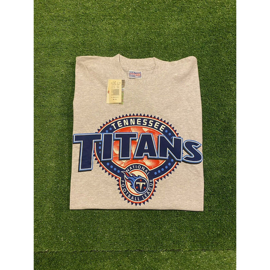 Vintage All Sport Tennessee Titans arch spell out logo t-shirt gray NWT large