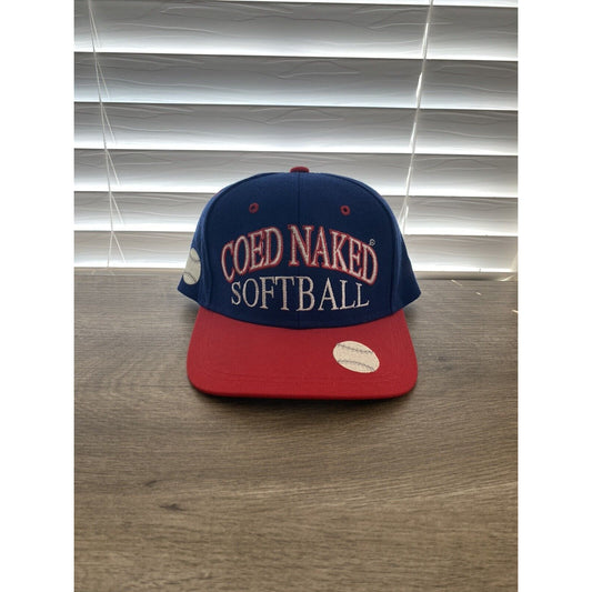 Vintage Coed Naked Softball “slow or fast have a blast” snapback hat