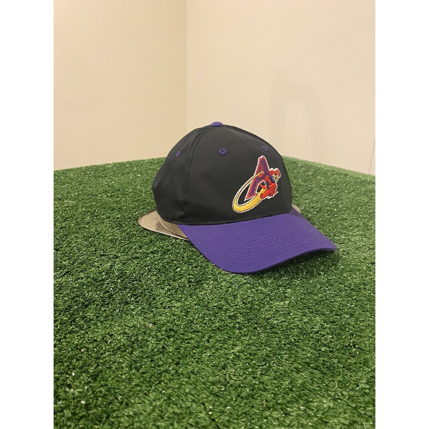 Vintage Outdoor Cap Akron Aeros Snapback hat Kaboom Black MiLB