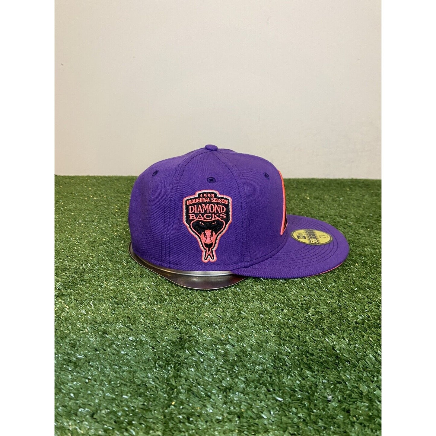 New Era 59Fifty Arizona Diamondbacks Purple/Pink Glow 98 patch fitted hat 7 1/8