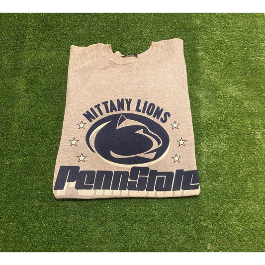 Vintage Rugged Wear Penn State Nittany Lions spell out arch crewneck large gray