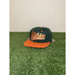 Vintage Miami Hurricanes hat cap snap back tailsweep green orange script mens