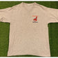 Vintage Cleveland Indians V-neck embroidered t-shirt size large Chief Wahoo