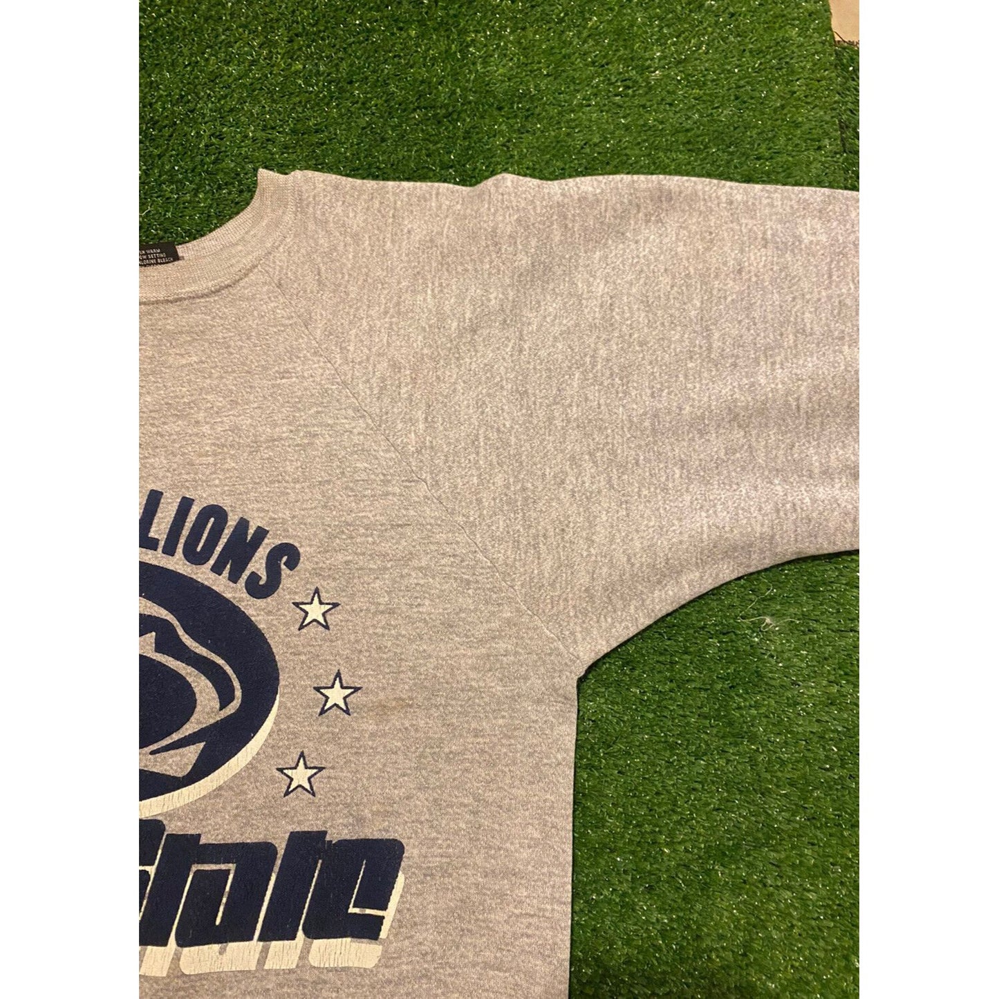 Vintage Rugged Wear Penn State Nittany Lions spell out arch crewneck large gray