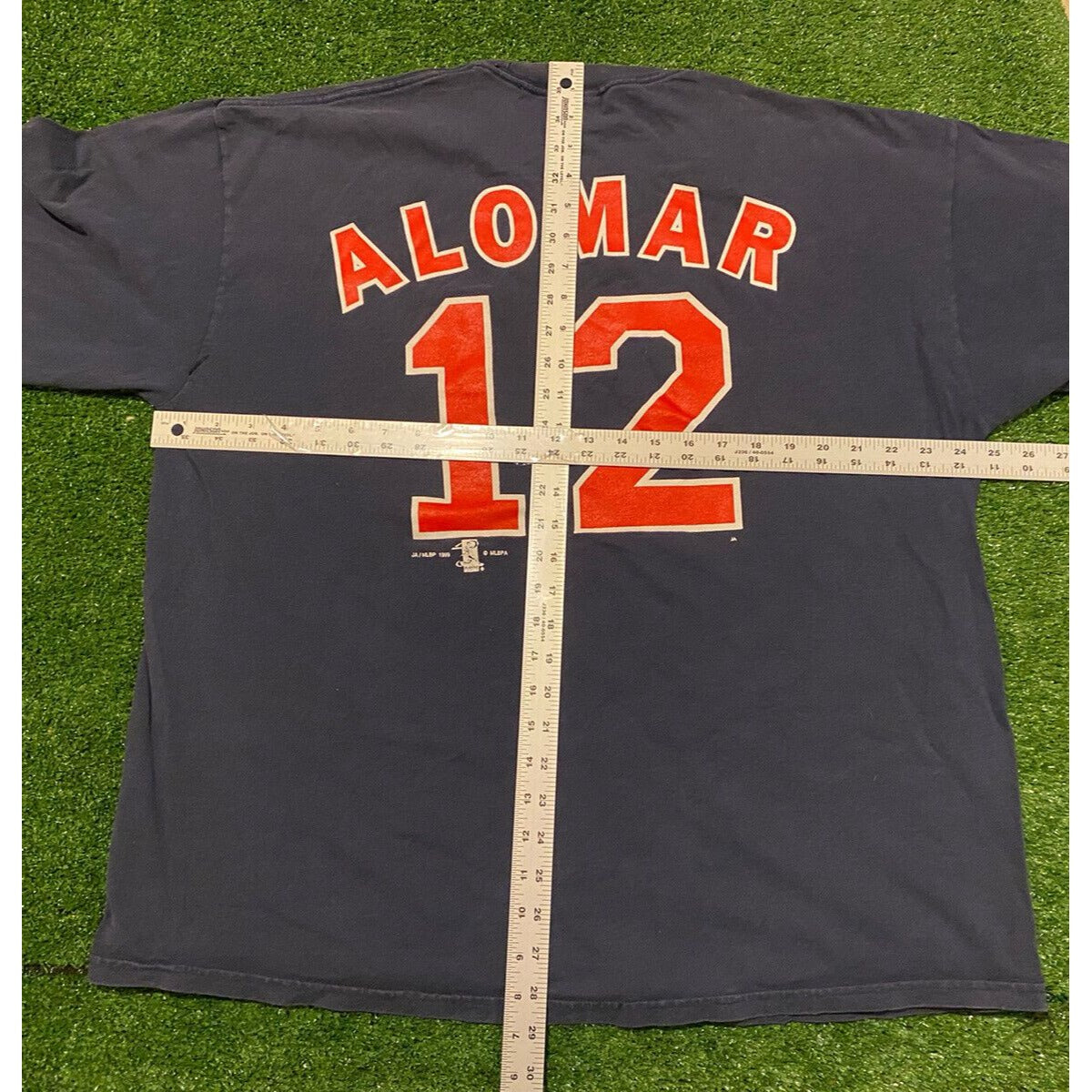 Vintage Sport Attack Cleveland Indians Roberto Alomar #12 jersey t-shirt XL