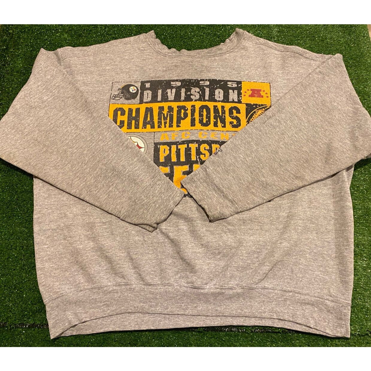 Vintage Starter Pittsburgh Steelers  95 Central Division Champs crewneck XL gray