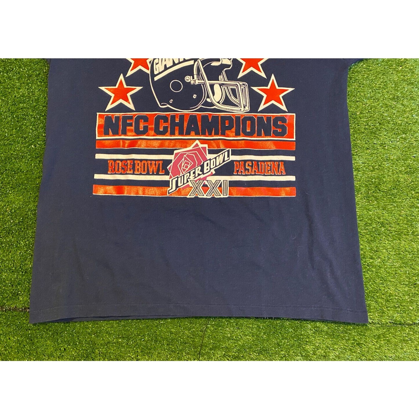 Vintage Logo 7 New York Giants NFC Champions Super Bowl XXI t-shirt Large