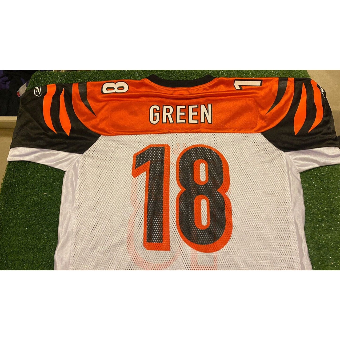 Retro Reebok NFL Equipment Cincinnati Bengals AJ Green #18 away jersey XL