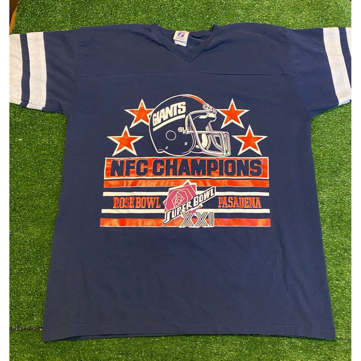 Vintage Logo 7 New York Giants NFC Champions Super Bowl XXI t-shirt Large