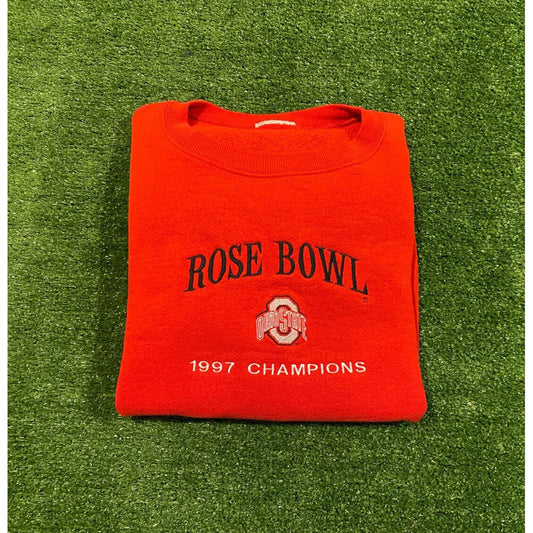 Vintage Ohio State Buckeyes sweatshirt extra large red football Rose Bowl adult