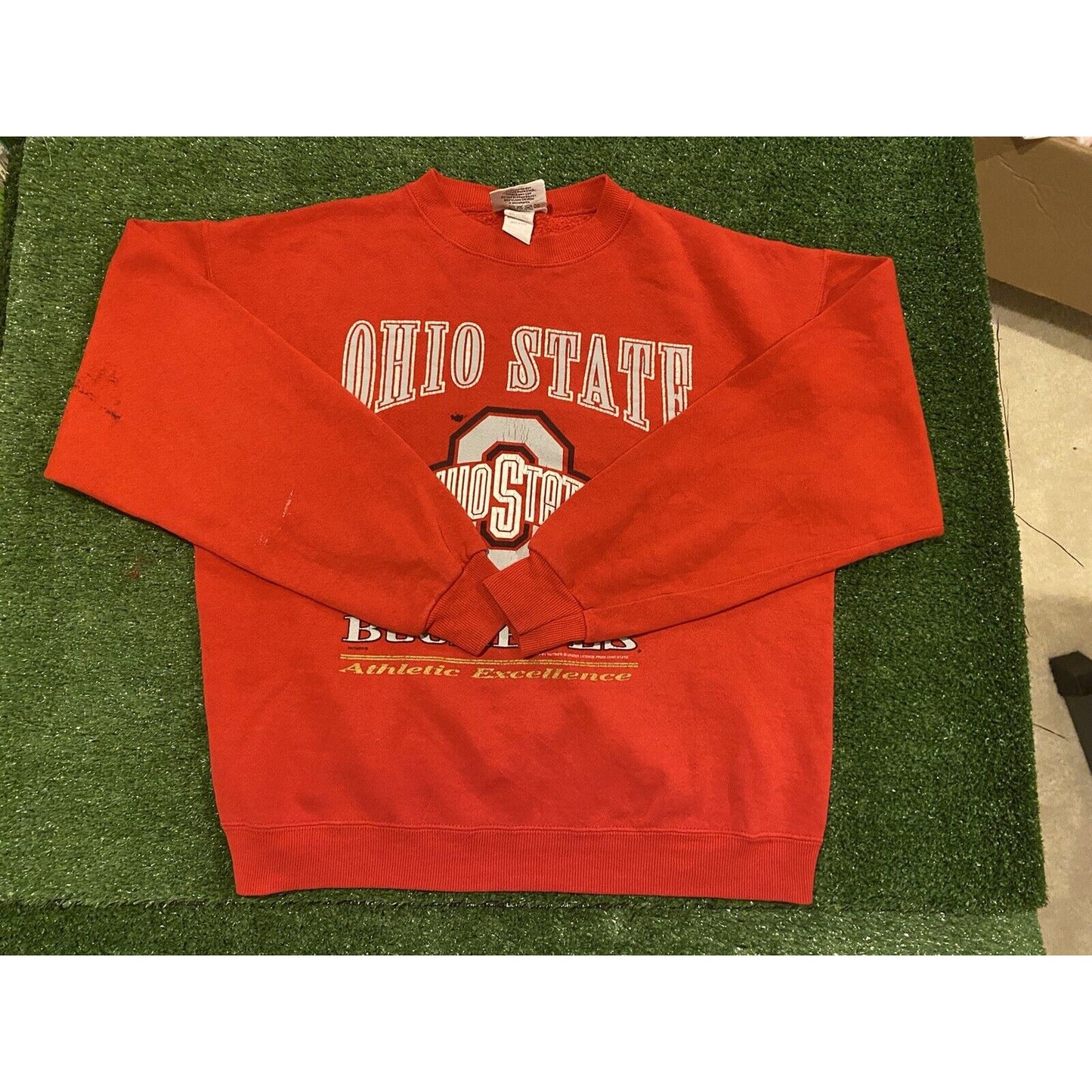 Vintage Lee Sport Ohio State Buckeyes split bar Athletic Excellence crewneck LG