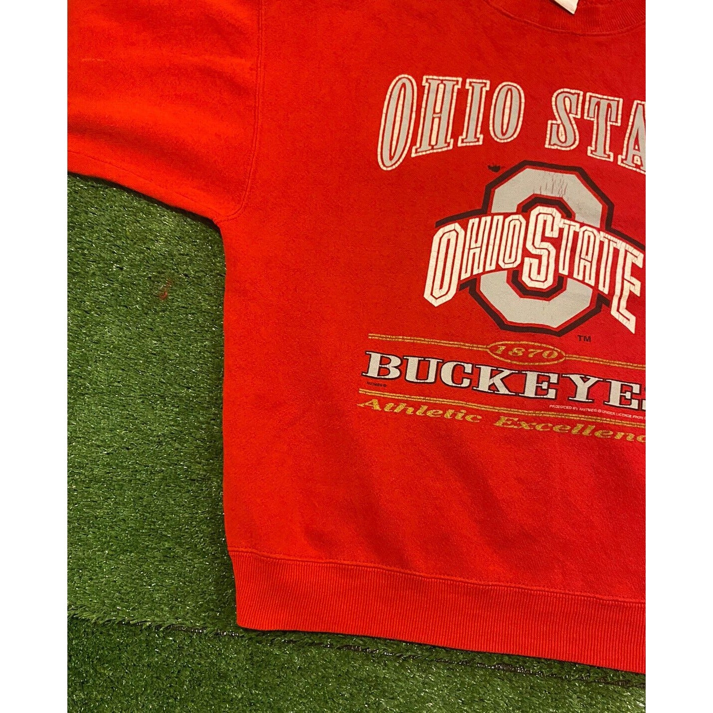 Vintage Lee Sport Ohio State Buckeyes split bar Athletic Excellence crewneck LG