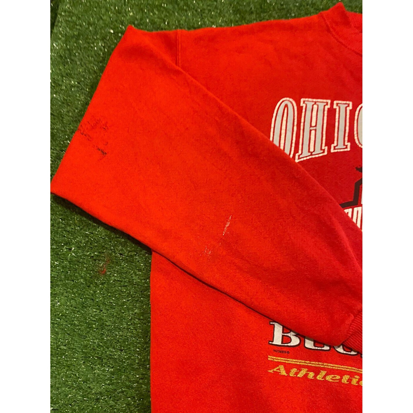 Vintage Lee Sport Ohio State Buckeyes split bar Athletic Excellence crewneck LG