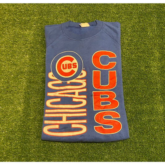 vintage garan chicago cubs spell out logo t-shirt size