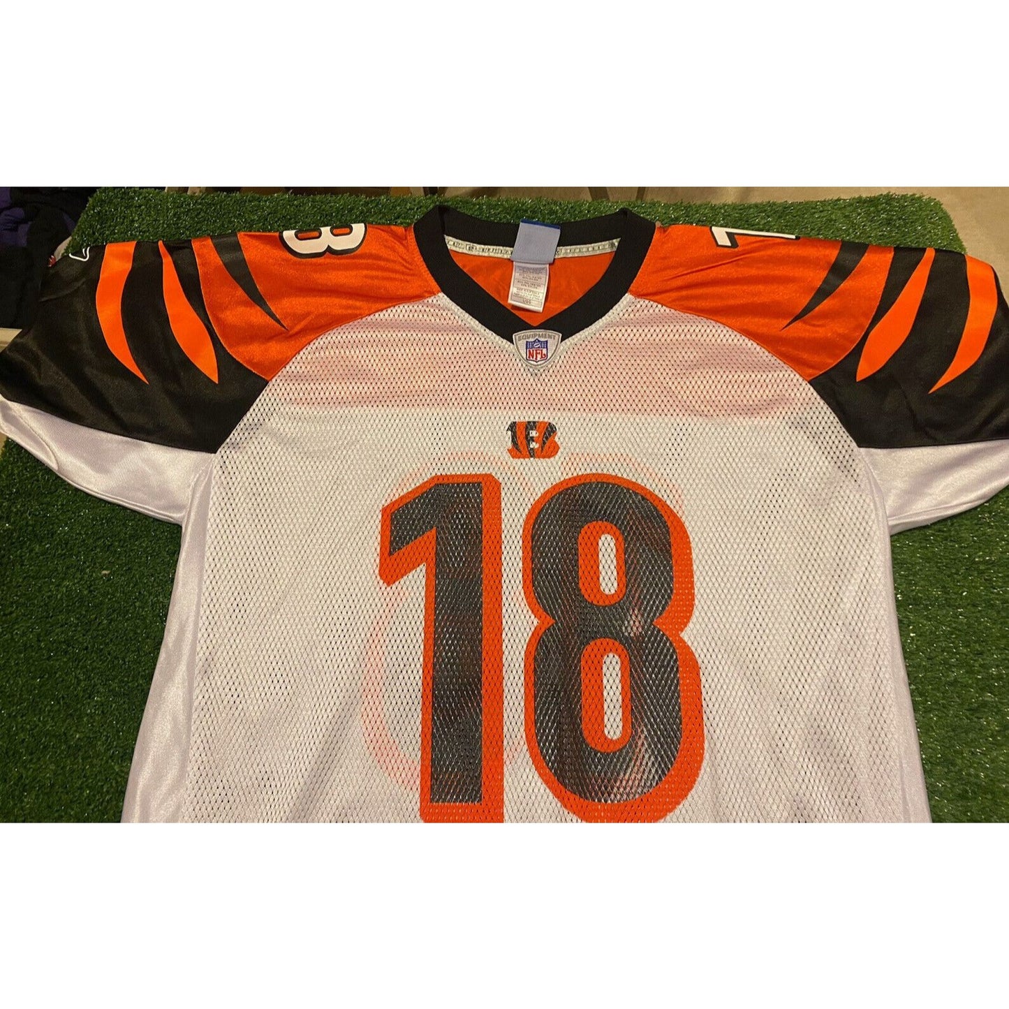 Retro Reebok NFL Equipment Cincinnati Bengals AJ Green #18 away jersey XL